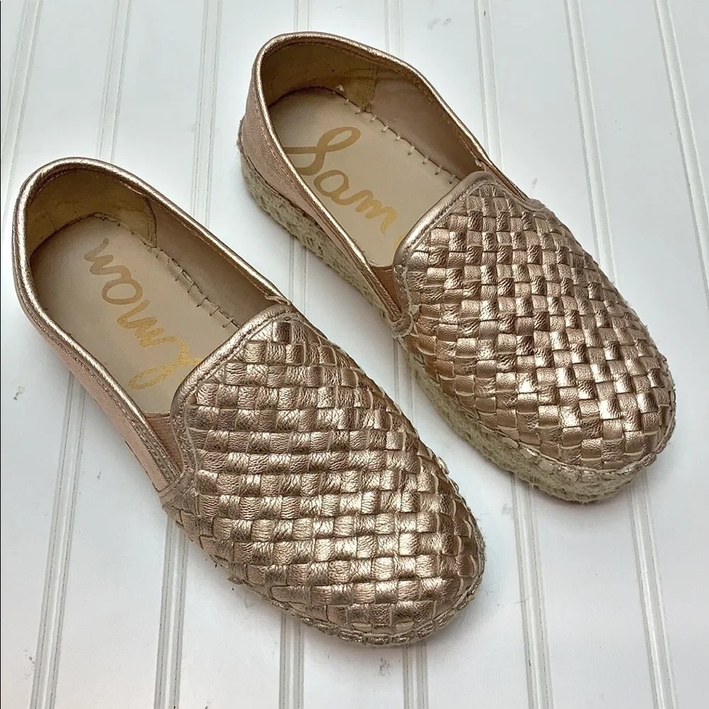 Sam Edelman Catherine rose gold platform espadrille 6.5W